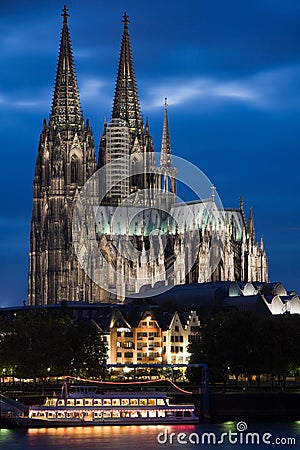 Dom in Cologne at sunset Stock Photo