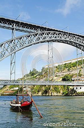 Dom luis bridge landmark in porto portugal Editorial Stock Photo