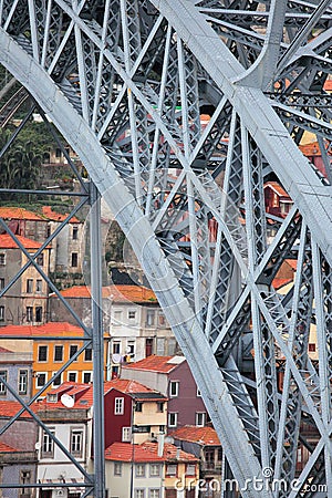 Dom Luis Bridge in Porto Stock Photo