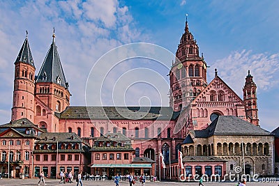 Dom Mainz in the old town Editorial Stock Photo