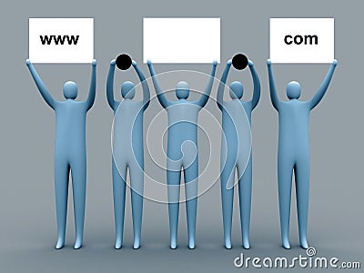 Domain advertising Stock Photo