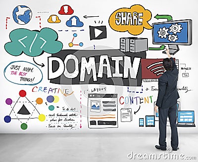 Domain Area Content Territory Data Concept Stock Photo