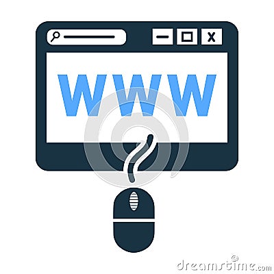 Domain, http icon. Editable vector graphics. Vector Illustration