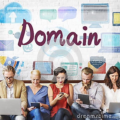 Domain Name Internet Online Network Connection Concept Stock Photo