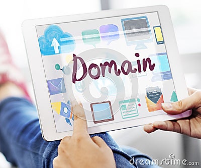 Domain Name Internet Online Network Connection Concept Stock Photo