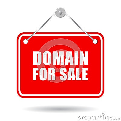 Domain for sale sign Vector Illustration