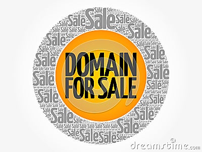 DOMAIN FOR SALE words cloud Stock Photo