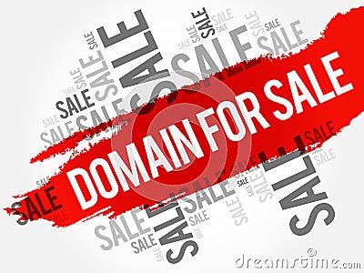 DOMAIN FOR SALE words cloud Stock Photo