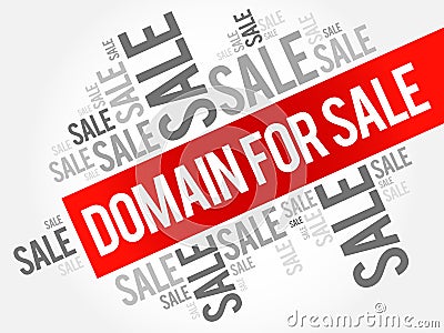 DOMAIN FOR SALE words cloud Stock Photo