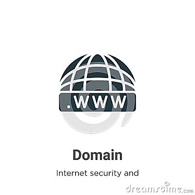 Domain vector icon on white background. Flat vector domain icon symbol sign from modern internet security and networking Vector Illustration