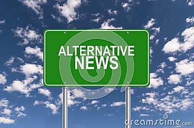 Alternative News Sign Stock Photo