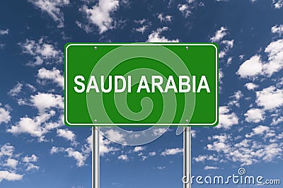 Saudi Arabia sign Stock Photo