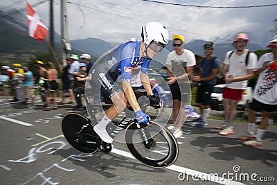 SØREN KRAGH ANDERSEN (ALPECIN-DECEUNINCK BEL) in the time trial stage at Tour de France 2023. Editorial Stock Photo