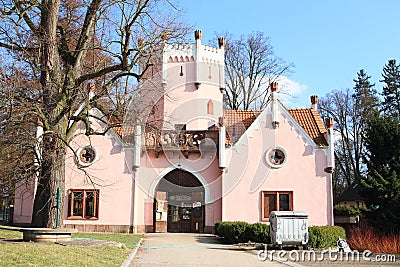 Domasin Gate by VlaÅ¡im Castle Park Editorial Stock Photo