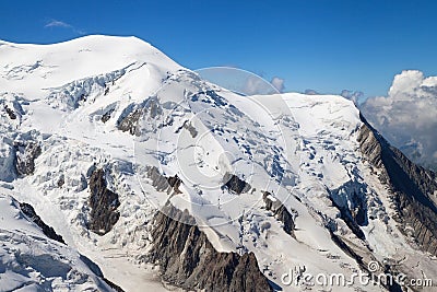 Dome and Aiguille du Gouter Stock Photo