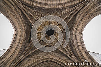 Dome architecture of a classical European church Stock Photo