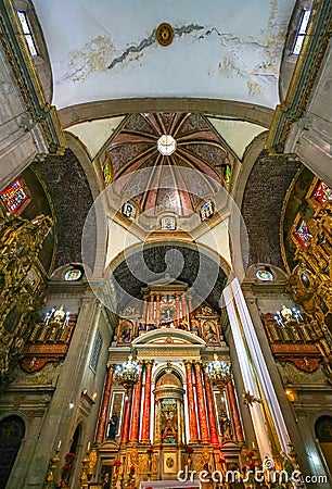 Dome Basilica Altar Santo Domingo Church Mexico City Mexico Editorial Stock Photo