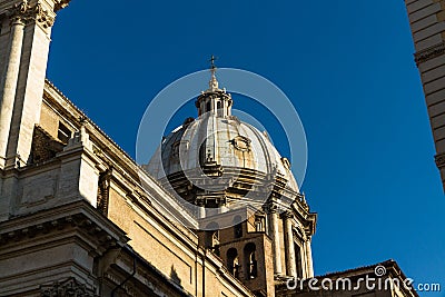 Dome of the basilica di sant`andrea delle fratte Stock Photo