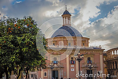 Dome of the Basilica of the Virgin Mary Defenders of the Disadvantaged Stock Photo