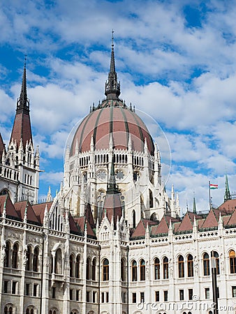 Detail of Budapest Parliament Editorial Stock Photo