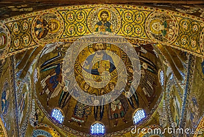 Dome Cappella Palatina - Palermo Editorial Stock Photo