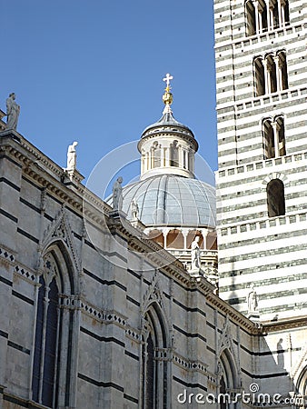 Dome of the cathedral of siena Stock Photo