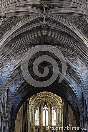 Dome of gothic cathedral Editorial Stock Photo