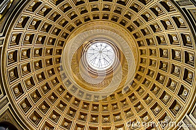 Dome inside the vatican museums,Rome, Italy. Editorial Stock Photo