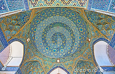 The dome of Jameh Mosque, Yazd, Iran Editorial Stock Photo