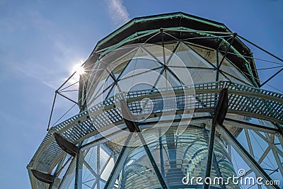 Dome of the lighthouse Hammeren Fyr Stock Photo