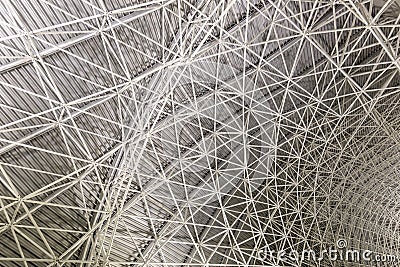 Dome like roof made of metal elements 1037 Stock Photo