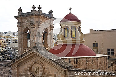 Dome of Maltese Church Stock Photo