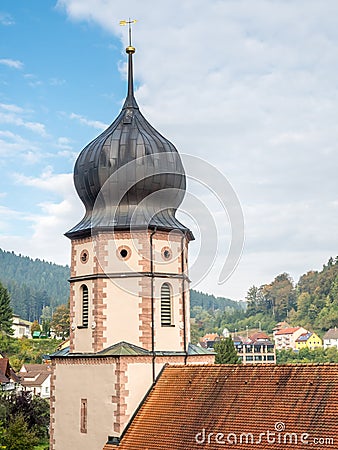 Dome of Maria in der Tanne church in Triberg Editorial Stock Photo