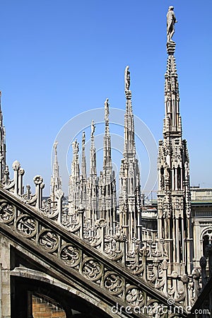 The dome of Milan In Italy Stock Photo
