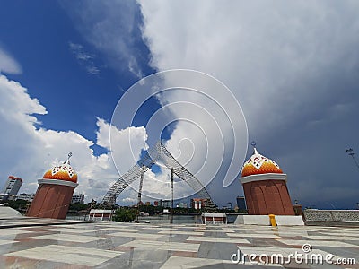 99 dome mosque in makassar Editorial Stock Photo