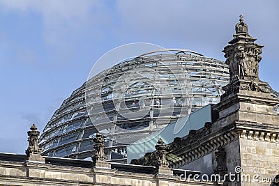 Dome of the Reichstag building german goverment in Berlin the Stock Photo