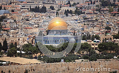 Dome of the Rock on the Temple Mount Stock Photo