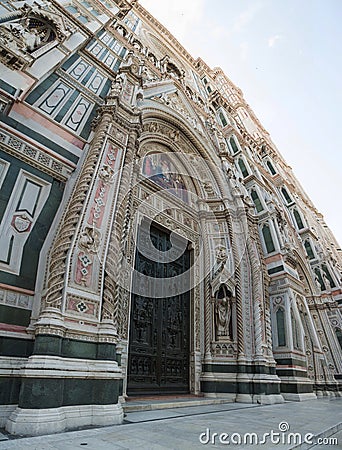 The dome of Santa Maria del Fiore in Italian Basilica of Santa Maria del Fiore - the main use replica, not original Stock Photo