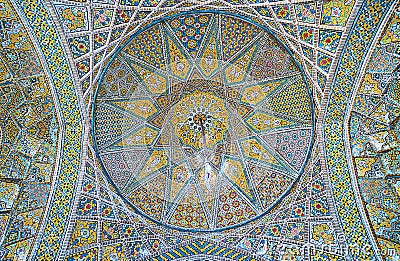 The dome in Sepahsalar complex, Tehran Editorial Stock Photo