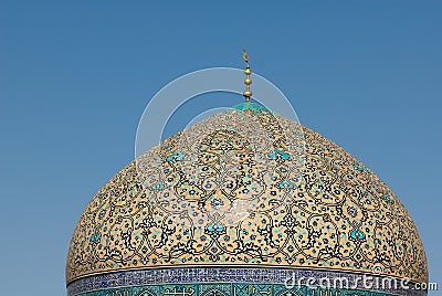 Dome of Sheikh Lotf Allah Mosque Stock Photo