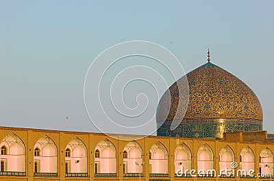 Dome of Sheikh Lotf Allah Mosque Stock Photo
