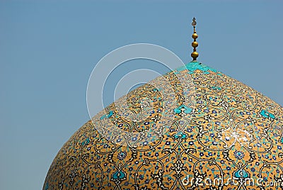 Dome of Sheikh Lotf Allah Mosque Stock Photo