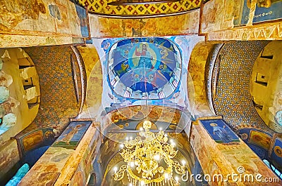 The dome of St Cyril Church, on May 18 in Kyiv, Ukraine Editorial Stock Photo