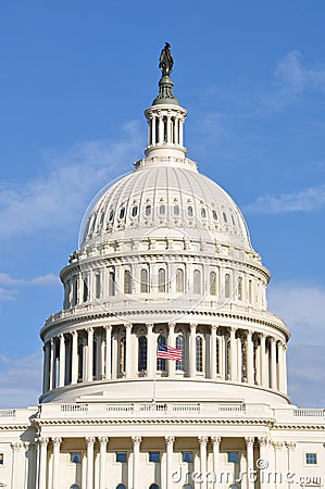 Dome of US Capitol Building Stock Photo