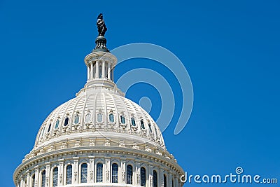 The dome of the US Capitol at Washington D.C. Stock Photo