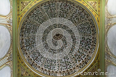 The dome of the Valide Hall in the Harem of the Topkapi Palace, Istanbul Editorial Stock Photo