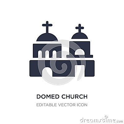 domed church icon on white background. Simple element illustration from Monuments concept Vector Illustration