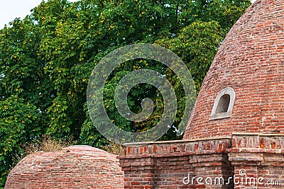Domes of an ancient bathhouse of the 18-19 centuries, located in Guba city, Republic Stock Photo