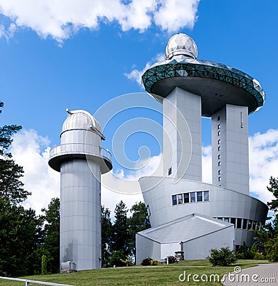 Domes of astronomic observatory Stock Photo