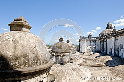 Domes on cathedral roof Stock Photo